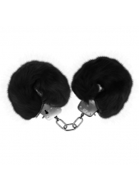 Черные меховые наручники Love с ключиками - Baile - купить с доставкой в Новочебоксарске