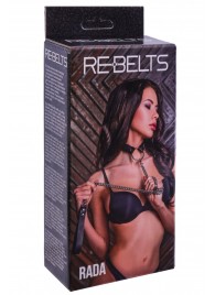 Черный поводок и чокер с кольцом Rada - Rebelts - купить с доставкой в Новочебоксарске