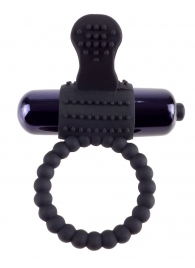 Черное эрекционное виброкольцо Vibrating Silicone Super Ring - Pipedream - в Новочебоксарске купить с доставкой