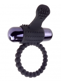 Черное эрекционное виброкольцо Vibrating Silicone Super Ring - Pipedream - в Новочебоксарске купить с доставкой