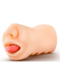 Телесный мастурбатор-ротик с язычком Oral Anne - Blush Novelties - в Новочебоксарске купить с доставкой