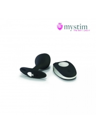 Черная пробка Mystim Rocking Vibe S с возможностью подключения к электростимулятору - 9,7 см. - MyStim - купить с доставкой в Новочебоксарске