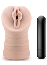 Телесный мастурбатор-вагина с вибропулей Ashley - Blush Novelties - в Новочебоксарске купить с доставкой