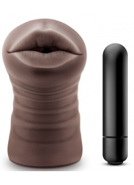 Коричневый мастурбатор-ротик Heather - Blush Novelties - в Новочебоксарске купить с доставкой