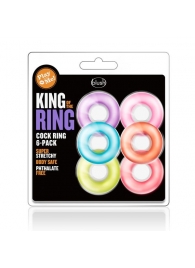 Набор из 6 эрекционных колец King of the Ring - Blush Novelties - в Новочебоксарске купить с доставкой