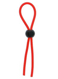 Красное эрекционное лассо с одной бусиной-утяжкой STRETCHY THIN LASSO - Dream Toys - в Новочебоксарске купить с доставкой
