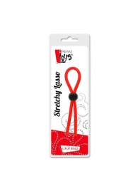 Красное эрекционное лассо с одной бусинкой-утяжкой STRETCHY THICK LASSO - Dream Toys - в Новочебоксарске купить с доставкой