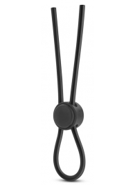 Черное силиконовое лассо на пенис SILICONE LOOP COCK RING - Blush Novelties - в Новочебоксарске купить с доставкой