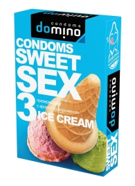 Презервативы для орального секса DOMINO Sweet Sex с ароматом мороженого - 3 шт. - Domino - купить с доставкой в Новочебоксарске