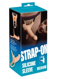 Силиконовый полый страпон на ремнях Silicone Strap-on - 16 см. - Orion - купить с доставкой в Новочебоксарске