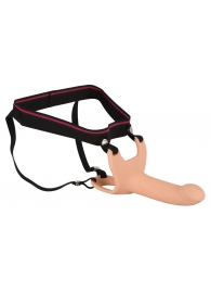 Силиконовый полый страпон на ремнях Silicone Strap-on - 16 см. - Orion - купить с доставкой в Новочебоксарске