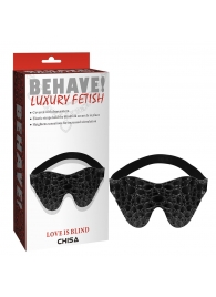 Черная маска на глаза Behave - Chisa - купить с доставкой в Новочебоксарске