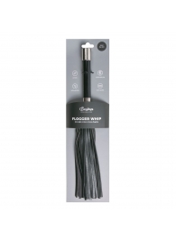 Черная плеть Easytoys Flogger With Metal Grip - 38 см. - Easy toys - купить с доставкой в Новочебоксарске