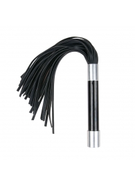 Черная плеть Easytoys Flogger With Metal Grip - 38 см. - Easy toys - купить с доставкой в Новочебоксарске