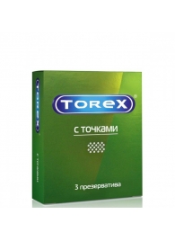 Текстурированные презервативы Torex  С точками  - 3 шт. - Torex - купить с доставкой в Новочебоксарске
