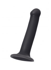 Черный фаллос на присоске Silicone Bendable Dildo M - 18 см. - Strap-on-me - купить с доставкой в Новочебоксарске