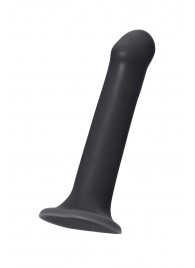 Черный фаллос на присоске Silicone Bendable Dildo L - 19 см. - Strap-on-me - купить с доставкой в Новочебоксарске
