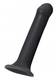 Черный фаллос на присоске Silicone Bendable Dildo XL - 20 см. - Strap-on-me - купить с доставкой в Новочебоксарске