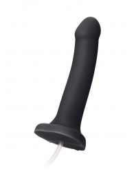 Черный фаллос с имитацией эякуляции Silicon Cum Dildo L - 19,6 см. - Strap-on-me - купить с доставкой в Новочебоксарске