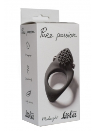 Черное эрекционное виброкольцо Pure Passion Midnight - Lola Games - в Новочебоксарске купить с доставкой