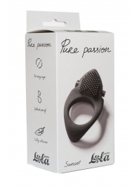 Черное эрекционное виброкольцо Pure Passion Sunset - Lola Games - в Новочебоксарске купить с доставкой