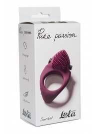 Бордовое эрекционное виброкольцо Pure Passion Sunset - Lola Games - в Новочебоксарске купить с доставкой