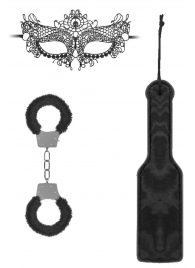 Черный игровой набор Introductory Bondage Kit №4 - Shots Media BV - купить с доставкой в Новочебоксарске