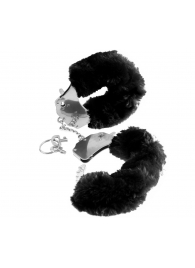 Металлические наручники Furry Love Cuffs с черным мехом - Pipedream - купить с доставкой в Новочебоксарске