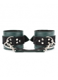 Изумрудные наручники Ladys Arsenal на карабинах - БДСМ Арсенал - купить с доставкой в Новочебоксарске