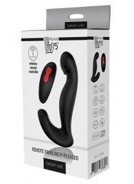 Черный вибромассажер простаты SWIRLING P-PLEASER - Dream Toys - в Новочебоксарске купить с доставкой