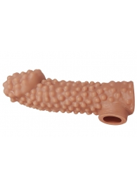 Насадка на фаллос с бугорками - 17,6 см. - KOKOS - в Новочебоксарске купить с доставкой