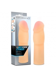 Телесная насадка-удлинитель на пенис PERFORMANCE 1.5INCH COCK XTENDER - 16 см. - Blush Novelties - в Новочебоксарске купить с доставкой