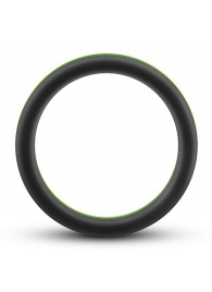 Черно-зеленое эрекционное кольцо Silicone Go Pro Cock Ring - Blush Novelties - в Новочебоксарске купить с доставкой