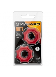 Набор из 2 красных фигурных эрекционных колец NUTZ - Blush Novelties - в Новочебоксарске купить с доставкой