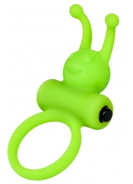 Зеленое эрекционное виброкольцо на пенис Cock Ring - A-toys - в Новочебоксарске купить с доставкой
