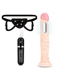 Регулируемые трусики с вибрирующей насадкой - 21 см. - Lux Fetish - купить с доставкой в Новочебоксарске