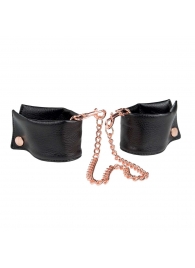Черные мягкие наручники Entice French Cuffs с цепью - California Exotic Novelties - купить с доставкой в Новочебоксарске