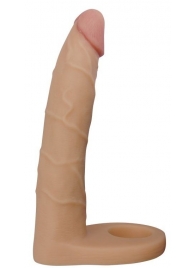 Телесная насадка-фаллоимитатор для двойного проникновения - 17 см. - Lovetoy - купить с доставкой в Новочебоксарске