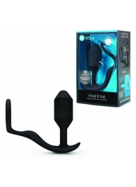 Черное эрекционное кольцо с анальным плагом Snug   Tug - b-Vibe - в Новочебоксарске купить с доставкой
