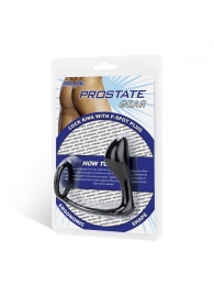 Стимулятор простаты с фиксацией эрекционным кольцом Prostate Gear - BlueLine - в Новочебоксарске купить с доставкой