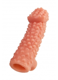 Телесная насадка на фаллос с отверстием для мошонки - 15,6 см. - KOKOS - в Новочебоксарске купить с доставкой