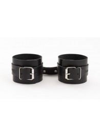 Черные кожаные наручники Ladys Arsenal - БДСМ Арсенал - купить с доставкой в Новочебоксарске