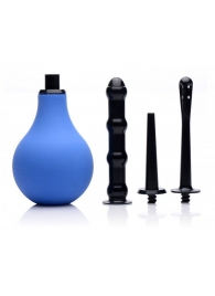Анальный душ с 3 насадками Premium One-way Valve Anal Douche Set - XR Brands - купить с доставкой в Новочебоксарске