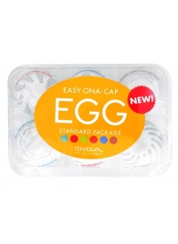 Набор из 6 мастурбаторов Tenga EGG Easy Beat с различным рельефом - Tenga - в Новочебоксарске купить с доставкой
