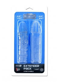 Комплект из 2 прозрачных насадок на пенис PENIS EXTENDER PACK - Dream Toys - в Новочебоксарске купить с доставкой