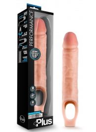 Телесный реалистичный фаллоудлинитель 10 Inch Silicone Cock Sheath Penis Extender - 25,4 см. - Blush Novelties - в Новочебоксарске купить с доставкой