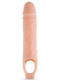Телесный реалистичный фаллоудлинитель 10 Inch Silicone Cock Sheath Penis Extender - 25,4 см. - Blush Novelties - в Новочебоксарске купить с доставкой