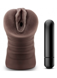 Коричневый мастурбатор-вагина Hot Chocolate Brianna - Blush Novelties - в Новочебоксарске купить с доставкой