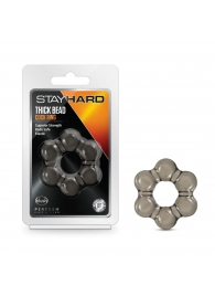Дымчатое эрекционное кольцо Stay Hard Thick Bead Cock Ring - Blush Novelties - в Новочебоксарске купить с доставкой