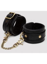 Черные оковы на ноги Bound to You Faux Leather Ankle Cuffs - Fifty Shades of Grey - купить с доставкой в Новочебоксарске